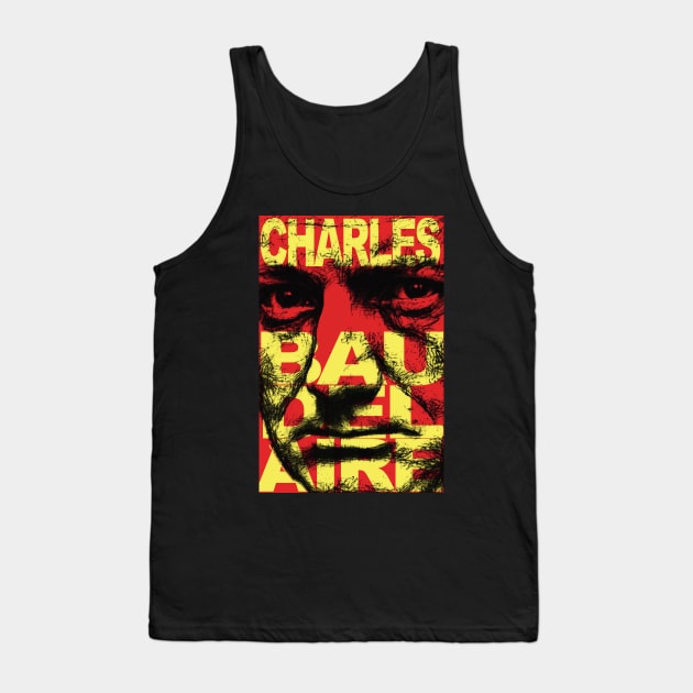 Charles Baudelaire Red and Yellow Tank Top by Exile Kings 